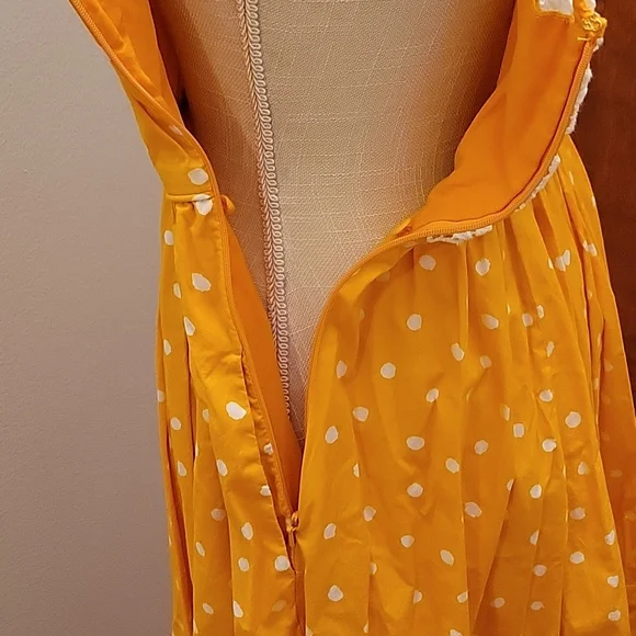 Moulinette Soeurs Anthropologie Melora Yellow Polka Dot Dress in size 2 - Picture 12 of 16